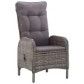 Ensemble de bistro de jardin 5 pcs Résine tressée Gris