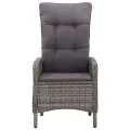 Ensemble de bistro de jardin 5 pcs Résine tressée Gris
