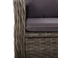Ensemble de bistro de jardin 5 pcs Résine tressée Gris