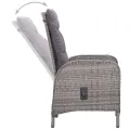 Ensemble à manger de jardin 5 pcs Gris