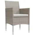 Ensemble à manger de jardin coussins 5 pcs Beige/noir