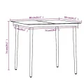 Ensemble à manger de jardin coussins 5 pcs Beige/noir
