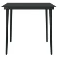 Ensemble à manger de jardin 3 pcs Noir