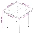 Ensemble à manger de jardin 3 pcs Gris clair