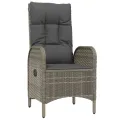 Ensemble à manger jardin et coussins 7 pcs gris rotin