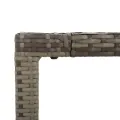 Ensemble à manger jardin et coussins 7 pcs gris rotin