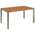 Ensemble à manger jardin et coussins 7 pcs gris rotin
