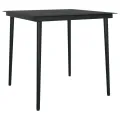 Ensemble à manger de jardin 3 pcs Noir