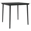 Ensemble à manger de jardin et coussins 3 pcs Gris et noir