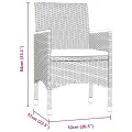 Ensemble à manger de jardin et coussins 3 pcs Gris et noir