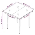 Ensemble à manger de jardin 5 pcs Gris foncé