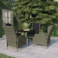 Ensemble à manger de jardin 5 pcs Marron
