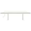 Auvent manuel rétractable avec poteaux 3,5x2,5 m Crème