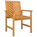 Ensemble de salle à manger de jardin en bois d'acacia massif