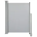 Auvent latéral rétractable de patio 100 x 300 cm Gris