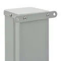 Auvent latéral rétractable de patio 100 x 300 cm Gris