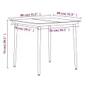 Ensemble à manger de jardin avec coussins 5 pcs Noir