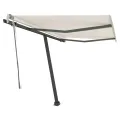 Auvent manuel rétractable sur pied 350x250 cm Crème