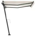 Auvent manuel rétractable sur pied 350x250 cm Crème