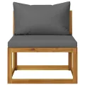 Salon de jardin 9 pcs avec coussin Bois d'acacia solide