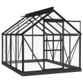 Serre en verre Anthracite 155x200,5x191 cm Aluminium