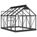 Serre en verre Anthracite 155x200,5x191 cm Aluminium