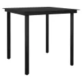 Ensemble à manger de jardin 3 pcs noir rotin PVC