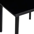 Ensemble à manger de jardin 3 pcs noir rotin PVC