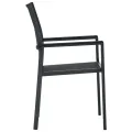 Ensemble à manger de jardin 3 pcs Noir