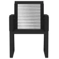 Ensemble à manger de jardin 5 pcs Noir