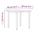 Ensemble à manger de jardin avec coussins 3 pcs noir