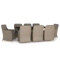 Ensemble à manger de jardin avec coussins 9 pcs marron