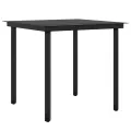 Ensemble à manger de jardin avec coussins 5 pcs Noir