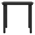 Ensemble à manger de jardin avec coussins 5 pcs Noir