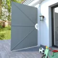 Auvent latéral pliable de terrasse Gris 240 x 160 cm