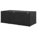 Boîte de rangement de jardin Résine tressée 180x90x70 cm Noir