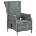 Ensemble à manger de jardin 3 pcs Gris clair