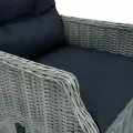 Ensemble à manger de jardin 3 pcs Gris clair