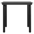Ensemble à manger de jardin avec coussins 5 pcs Noir