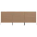 Paravent 3 panneaux Tissu 400 x 120 cm Taupe