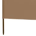 Paravent 3 panneaux Tissu 400 x 120 cm Taupe