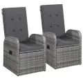 Ensemble à manger de jardin avec coussins 5 pcs Gris
