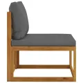 Salon de jardin 4 pcs avec coussin Bois d'acacia solide