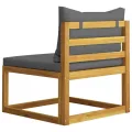 Salon de jardin 4 pcs avec coussin Bois d'acacia solide