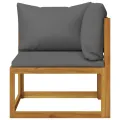 Salon de jardin 8 pcs avec coussin Bois d'acacia solide
