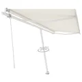 Auvent automatique sur pied 500x350 cm Crème