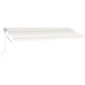Auvent automatique sur pied 500x350 cm Crème