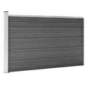 Ensemble de panneau de clôture WPC 872x105 cm Noir