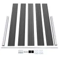 Ensemble de panneau de clôture WPC 872x105 cm Noir