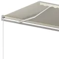 Auvent automatique rétractable poteaux 5x3,5 m Crème